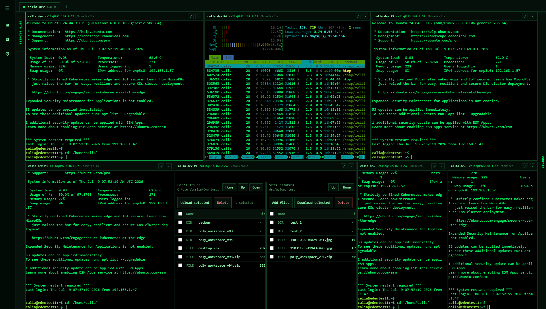Poly Workspace main terminal screen